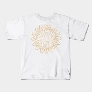 Sunflower Sketch Kids T-Shirt